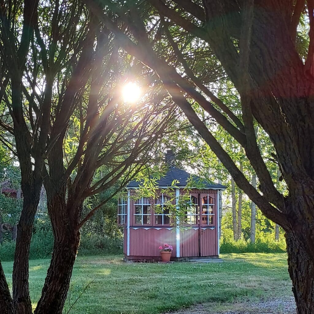 lomamökki Villa Annen grillimaja kesällä